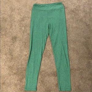 NWOT LuLaRoe O/S heathered green leggings